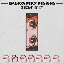 tanjiro eyes embroidery design, demon slayer embroidery, anime design,embroidery file,embroidery shirt, digital download