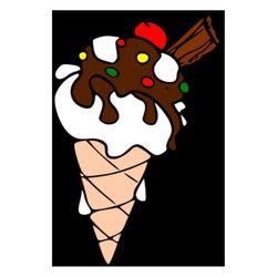 kls- ice cream waffle cone svg file