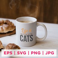 life is batter with cats cat rescue quote stickers