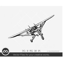 small plane svg stencil - airplane svg, airplane pilot svg, airplane clipart, airplane png, dxf, eps