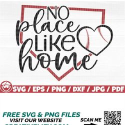 no place like home svg/eps/png/dxf/jpg/pdf, baseball home svg, no place like home svg, baseball cricut, baseball digital