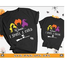 Winnie I Smell a Child SVG, Sibling, Big Sister, Hocus Pocus, Pregnancy Announcement, Funny Halloween Baby Kids, Files F