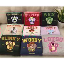 disney toy story est 1995 all characters shirt, woody buzz lightyear aliens jessie shirt,disneyland epcot trip,matching
