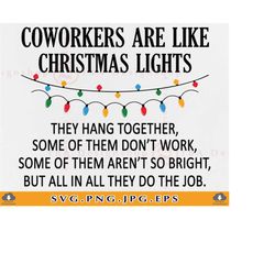 funny coworker christmas gift svg, coworkers are like christmas lights svg, work bestie gift, christmas ornaments,cut fi