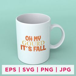 oh my gourd it fall sticker design