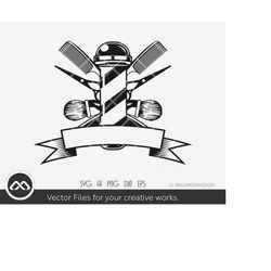 barber svg barber customize text logo - barbershop svg, tools svg, hair stylist svg, dxf, eps, png, clipart