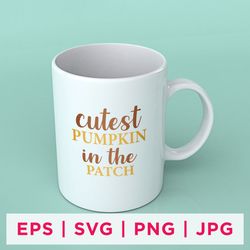cutest pumpkin in the patch fall sticker design