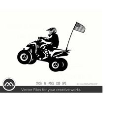 atv svg usa silhouette 1 - atv svg, quad svg, 4 wheeler svg, dxf, png