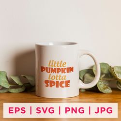 little pumpkin lotta spice fall sticker design