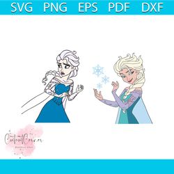 princess elsa bundle file svg, disney svg, disney character svg, cartoon character svg, movie character svg, disney gift