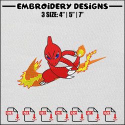 Charmeleon embroidery design, Pokemon embroidery, Anime design, Embroidery file, Embroidery shirt, Digital download