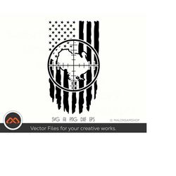 us flag svg, hunting svg turkey hunt - hunting svg, snipe site svg, turkey hunting svg, png, cut file