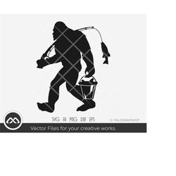 big foot svg fishing - bigfoot svg, big foot svg, bigfoot png, bigfoot clipart, big foot png, fishing svg, cut file, sil
