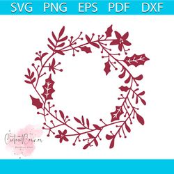 wreath leaf svg cut file svg, christmas svg, christmas wreath svg, christmas gift svg, merry christmas svg, christmas da