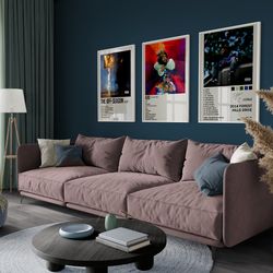 j cole set of 3 posters