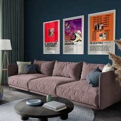 kanye west set of 3 posters