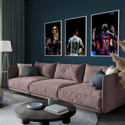 lionel messi set of 3 posters
