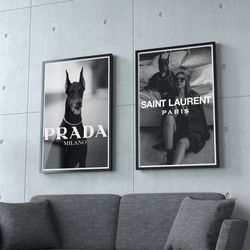 luxury fashion poster set of 2