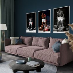 muhammad ali set of 3 posters