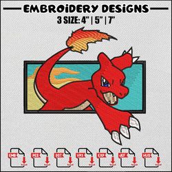 Charmeleon embroidery design, Pokemon embroidery, Anime design, Embroidery file, Embroidery shirt, Digital download