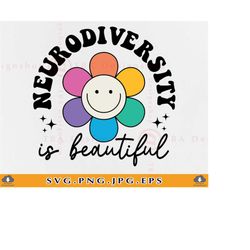 Neurodiversity Is beautiful SVG, Autism Awareness SVG, Retro Neurodiversity Shirt, Autism Gifts, SPED Teacher,Cut Files