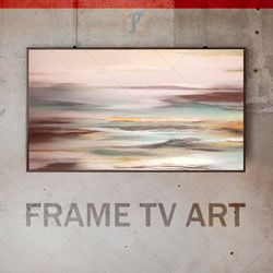 Samsung Frame TV Art Digital Download, Frame TV Art Abstract Decor, Artistic Interiors, Abstract Seascape, Brown Lilac