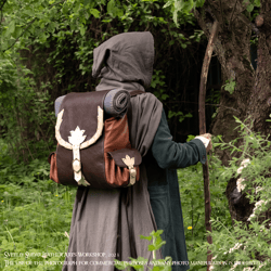 Leather Hobbit's Backpack (inspired Bilbo Baggins)