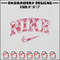Nike pink embroidery design