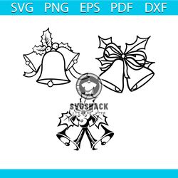 christmas bells svg, christmas svg, jingle bells svg, bells svg, christmas holly svg, christmas gift svg, merry christma