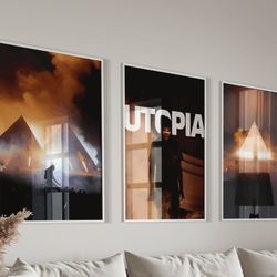 Set of 3 Poster Utopia Travis Scott , Travis Scott Posters, Utopia Poster, Travis Scott Cactus Jack, Travis Scott Utopia