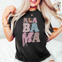 Alabama Retro Sweatshirt, Unisex Sweatshirt, Heart Alabama, Alabama Shirt, Retro Style Alabama,Alabama Word Shirt,Groovy