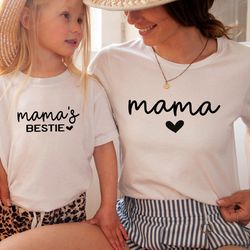 Besties Mommy And Me Shirts, Besties Gifts Shirt, Mama Baby Besties Birthday Shirt, Mom and Baby Shirts, Family Birthday