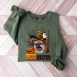 Boo Ghost Cow Halloween Sweatshirt, Moo I Mean Boo Sweatshirt, Funny Cow Sweatshirt, Funny Halloween Gifts, Halloween Sh