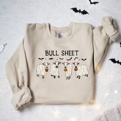 Bull Sheet Cow Halloween Sweatshirt, Cow Fall Sweatshirt,Bull Fall Sweatshirt,Cow Halloween Sweatshirt,Cow Hoodie,Cow Ha