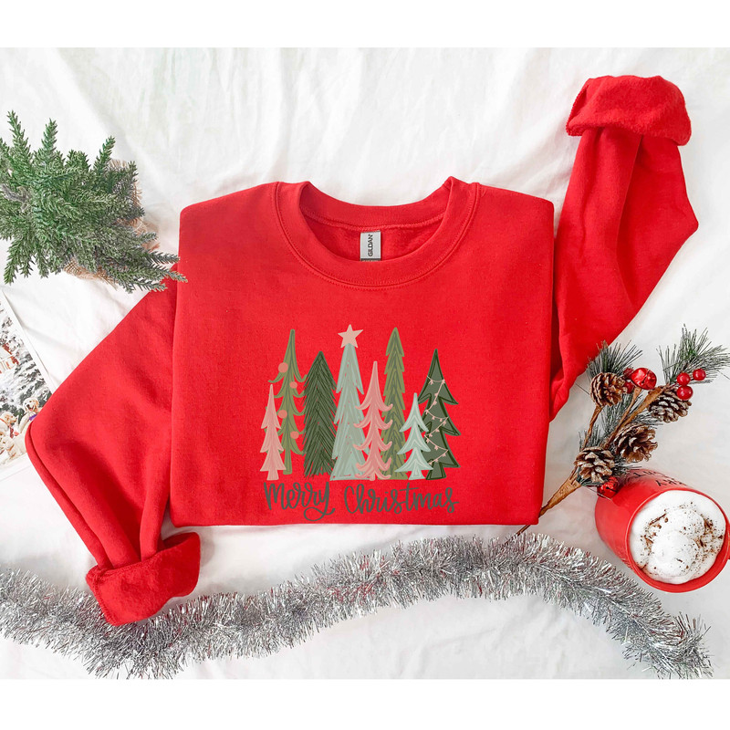 Christmas Sweatshirt, Christmas Sweater, Christmas Crewneck, Christmas Tree Sweatshirt, Holiday Sweaters for Women, Winter Sweatshirt - 3.jpg