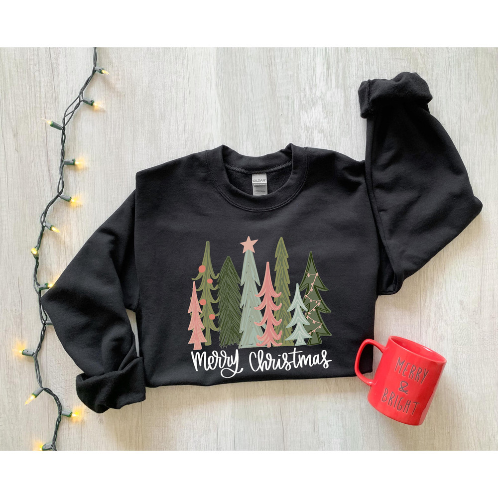 Christmas Sweatshirt, Christmas Sweater, Christmas Crewneck, Christmas Tree Sweatshirt, Holiday Sweaters for Women, Winter Sweatshirt - 5.jpg
