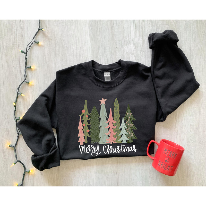 Christmas Sweatshirt, Christmas Sweater, Christmas Crewneck, Christmas Tree Sweatshirt, Holiday Sweaters for Women, Winter Sweatshirt - 5.jpg