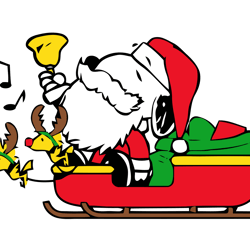 snoopy svg, christmas svg, santa snoopy svg, eps, png, dxf, premium quality, instant download