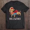 Womens Happy Halloweiner Dachshund Sausage Weiner Dog Halloween V-Neck.jpg