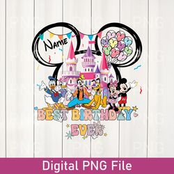 disney best birthday ever png, mickey mouse colorful vacay png, disney aesthetic png, disneyworld png, disney family png
