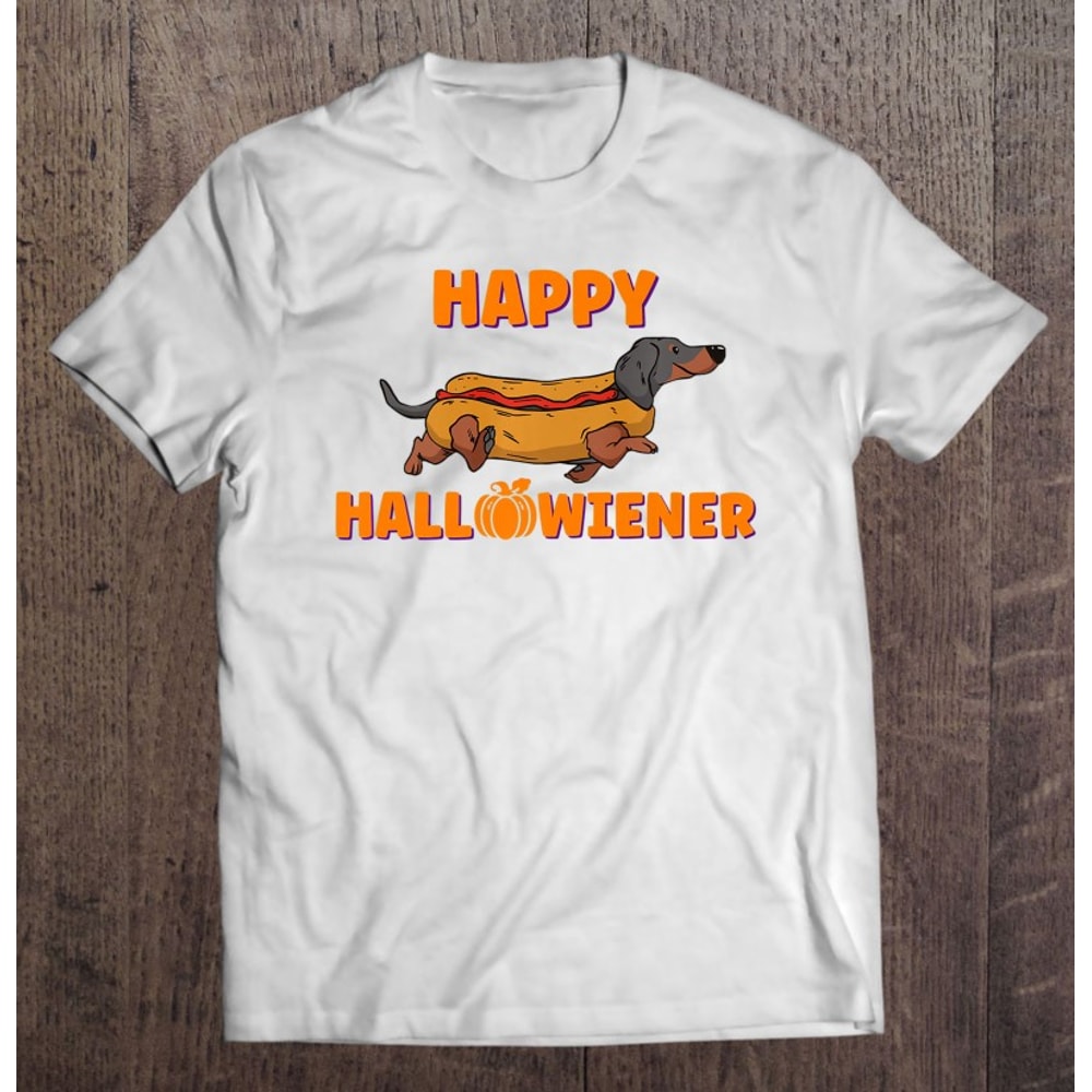 Happy Hallowiener Halloween Dachshund In Hot Dog Costume.jpg