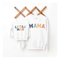 mama and little man matching sweatshirts, mama and mama's boy set, mommy and mini outfits, matching mommy and son sweate