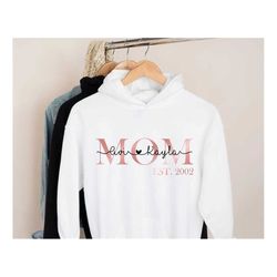 mama est hoodie, mom established, custom year, personalized mama sweater, new mom to be gift, unisex hoodie, mama sweats