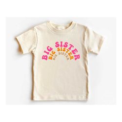 promoted to big sister shirt, pregnancy reveal, big sister shirt, toddler shirt, youth shirt, groovy shirt, big sis, bab