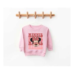 disneyworld valentines kid sweater, minnie sweater, toddler valentine, valentine sweater for kids, alentine's day girls