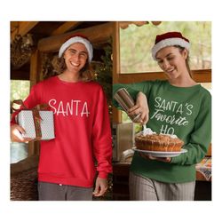 christmas couple sweaters set, couples winter sweatshirts, funny christmas sweater, christmas jumper, hubby wifey sweate