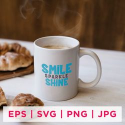 smile sparkle shine inspirational sticker designs