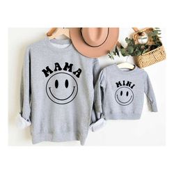 mama mini sweatshirts, mommy and me outfit, matching mommy and son sweaters, mama and mini sweatshirts, mama's boy match