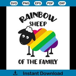 rainbow sheep of the family lgbt pride svg