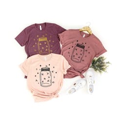 mason jar shirt, fireflies shirt, mason jar fireflies shirts for women, summer shirt, summer nights shirt, vacation tees
